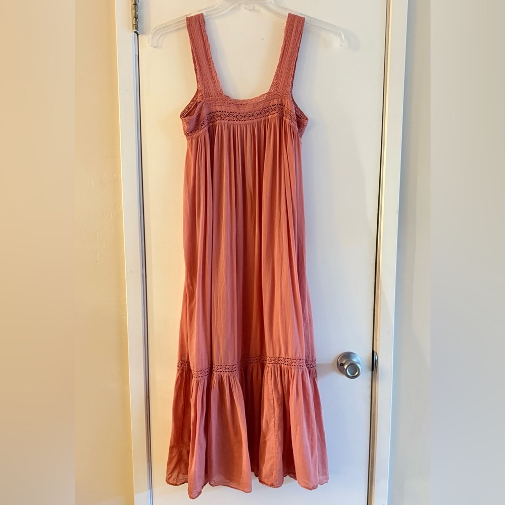Doen Seville Nightgown in Summer Mirage Coral Midi Dress - Picture 3 of 11
